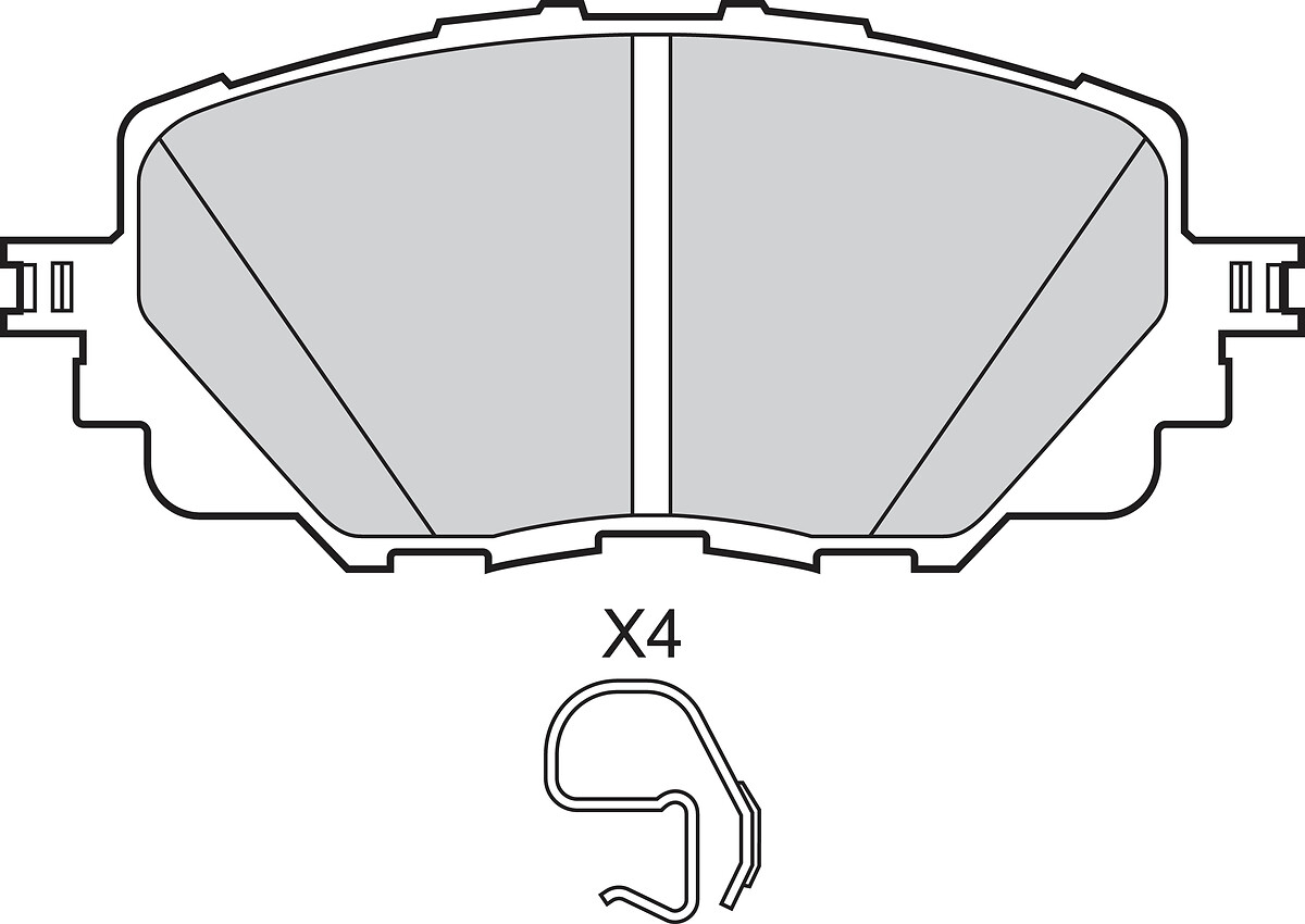 Jeu de 4 plaquettes de frein VALEO ref. 302872